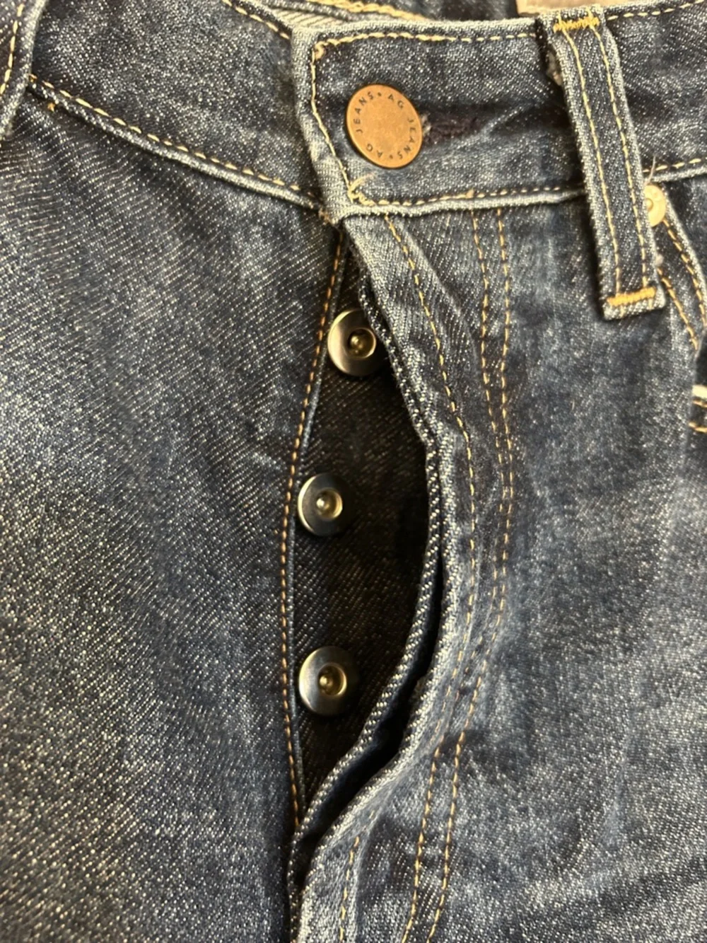 AG Adriano Goldschmied Alexxis Straight Leg High Rise Jeans in Dark Blue Wash 27 - Picture 4 of 12